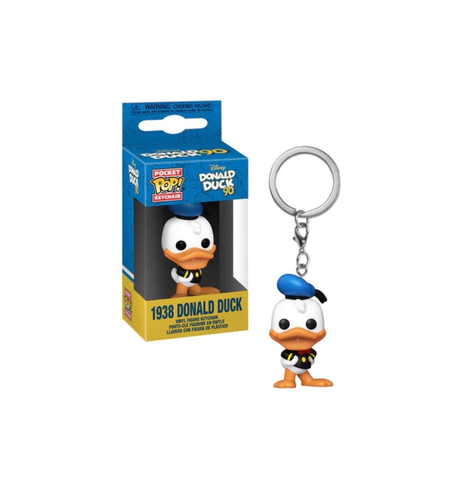 Porte Clé Disney Donald Duck 90Th Anniv - Donald Duck 1938 Pocket Pop 4cm