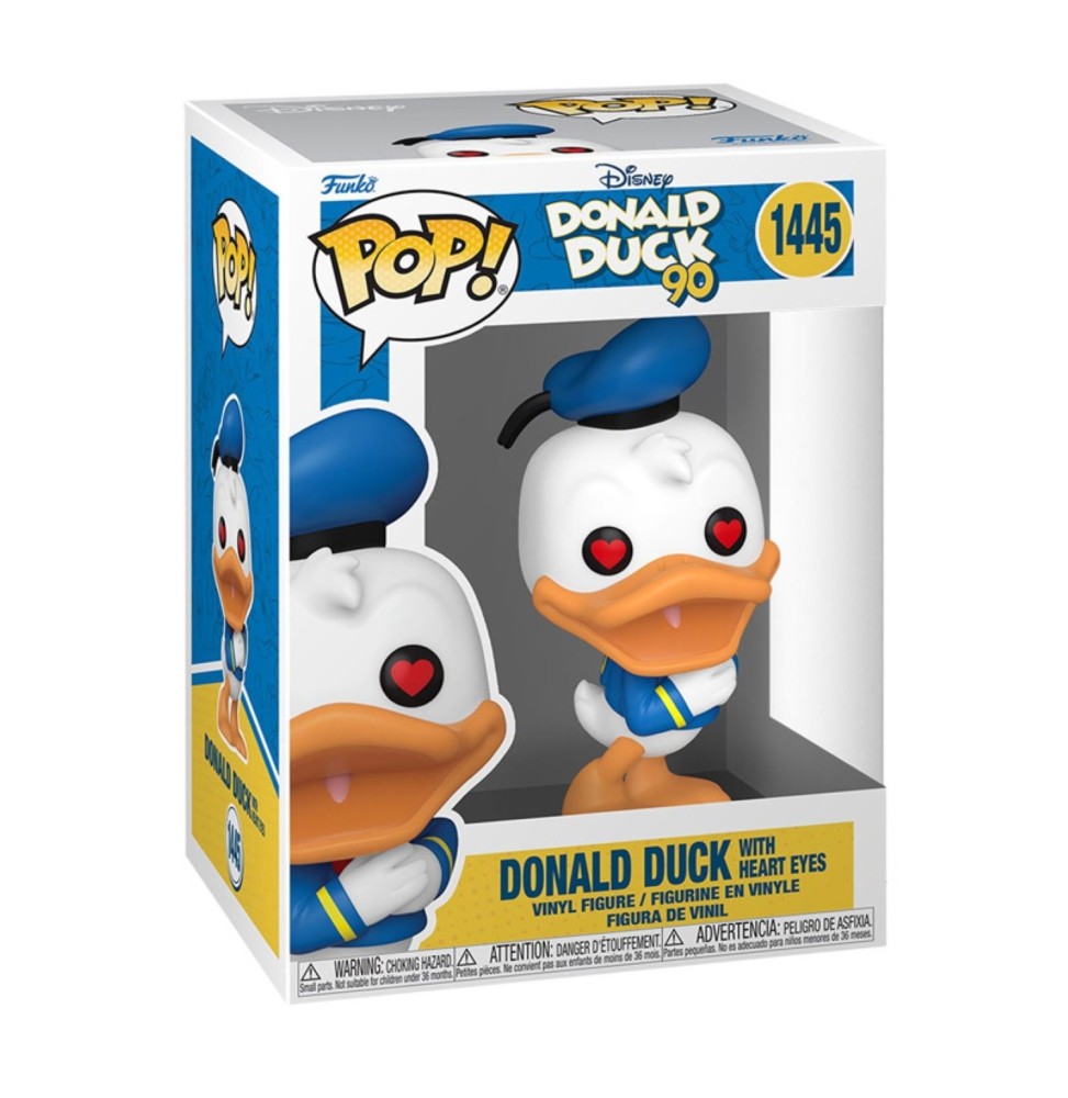 Figurine Disney Donald Duck 90Th Anniv - Donald Duck Heart Eyes Pop 10cm