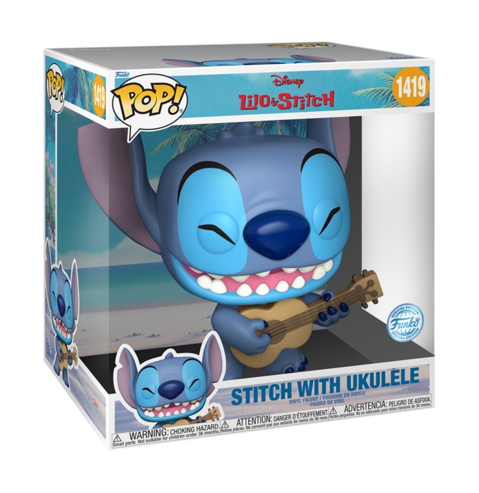 Figurine Disney - Disney Pop Jumbo Stitch Ukelele 25cm