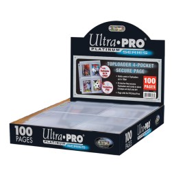 Page Classeur Ultrapro - Page Transparente Pour Toploader 4 Pochettes 100Pcs