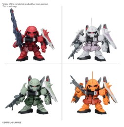 Maquette Gundam - Senshi ZGMF Zaku Series Set 4pcs Gundam Gunpla SD BB 8cm
