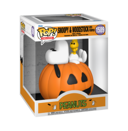 Figurine Snoopy Peanuts - Snoopy & Woodstock Pumpkin Deluxe Pop 18cm