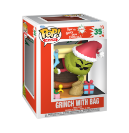 Figurine Dr Seuss - The Grinch Bag Deluxe Pop 10cm