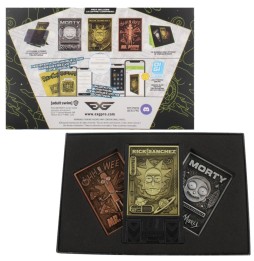Digiplate Rick & Morty - Starter Pack (3 Cartes Metal + Stand)