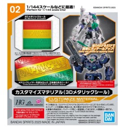 Stickers Métalliques Gunpla - Rouge Jaune Vert (30MM 3D)