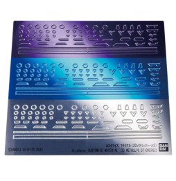 Stickers Métalliques Gunpla - Violet Bleu Gris (30MM 3D)