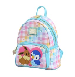 Mini sac à dos Loungefly Pokémon – Piplup & Évoli Friends