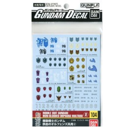 Gunpla Decal – Mobile Suit Gundam Iron-Blooded Orphans Multiuse 2 (Decal 104)