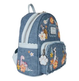 Mini sac à dos Loungefly Disney – Dogs & Cats Faux Denim Fringe